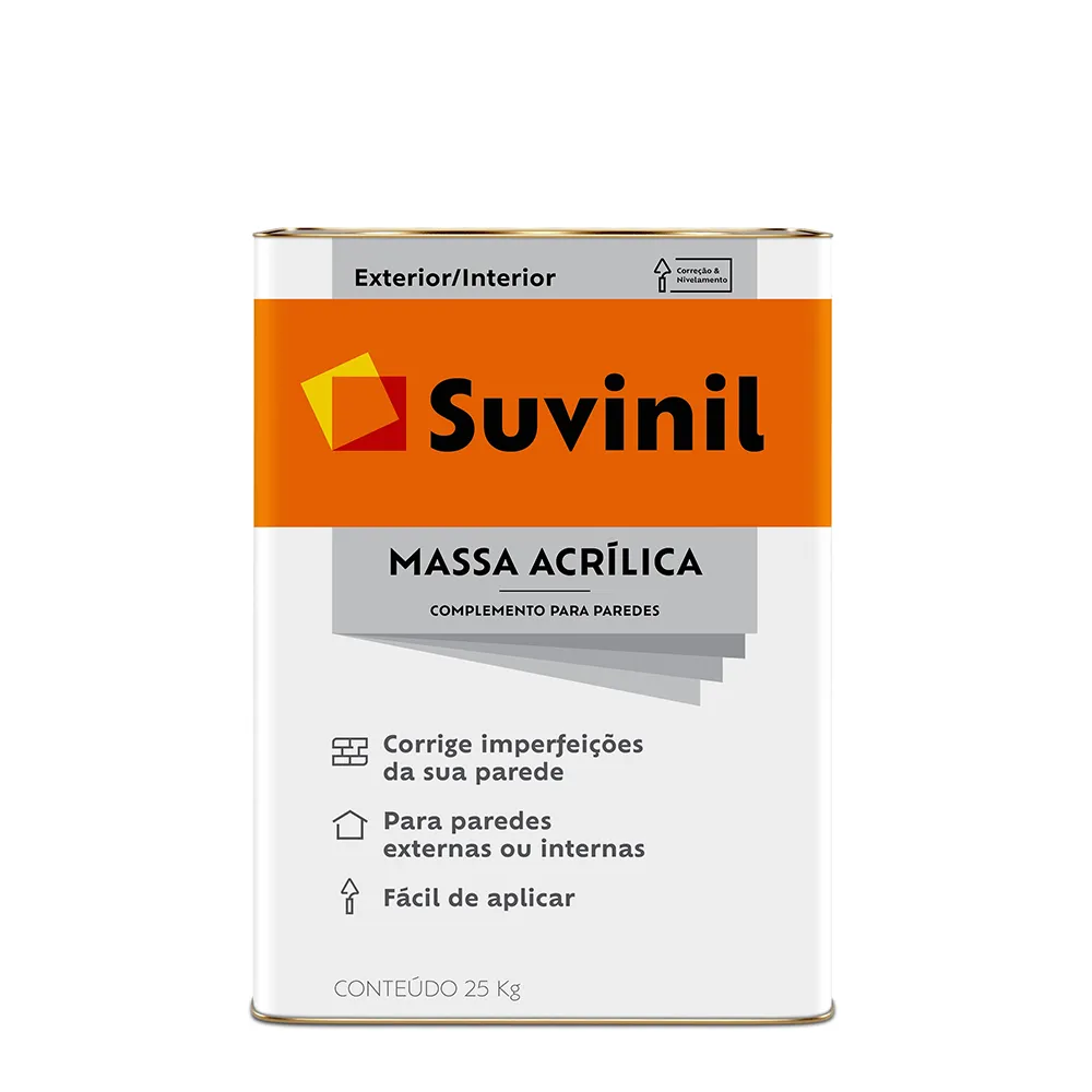 Massa Acrílica Lata 25Kg Suvinil