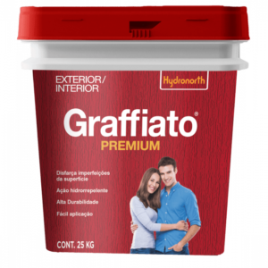 Textura Graffiato Riscado Premium Branco Neve Hydronorth Balde 25kg
