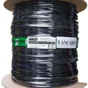 Cabo Rede Preto 500M Bobina Ftp Externo Dc Blindado Condutti