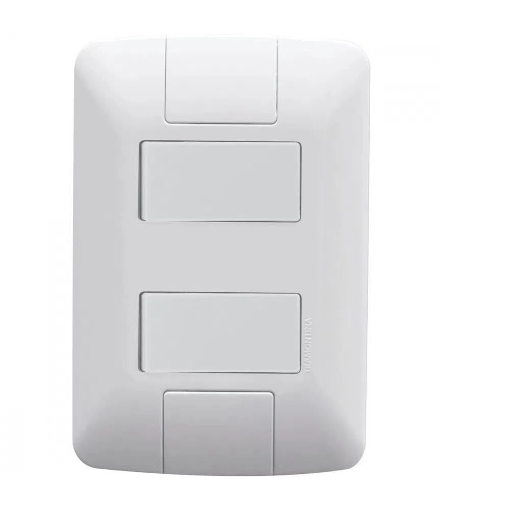 Interruptor Tramontina Aria Duplo Simples 6A/250V Branco