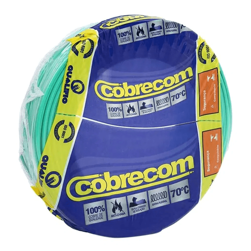 Fio/Cabo Elétrico Flexível Antichamas Verde 2,5MM 100M