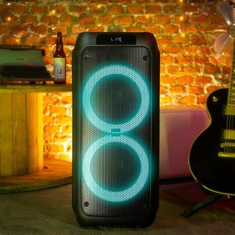 Caixa de Som Bomber Party 1200 120W RMS Bluetooth P2 USB SD Card Bivolt Preta